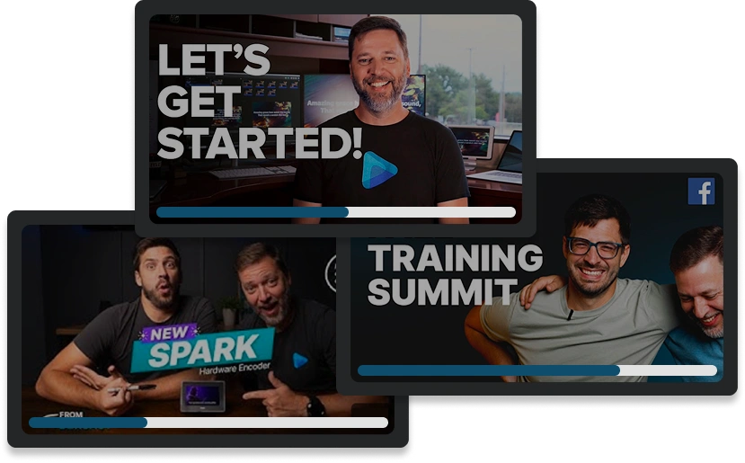 Three EasyWorship video tutorials including a Getting Started overview and a Training Summit session