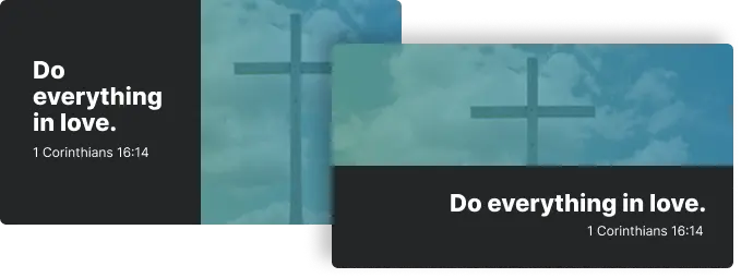 Two slides sharing the same theme, both reading “Do everything in love”