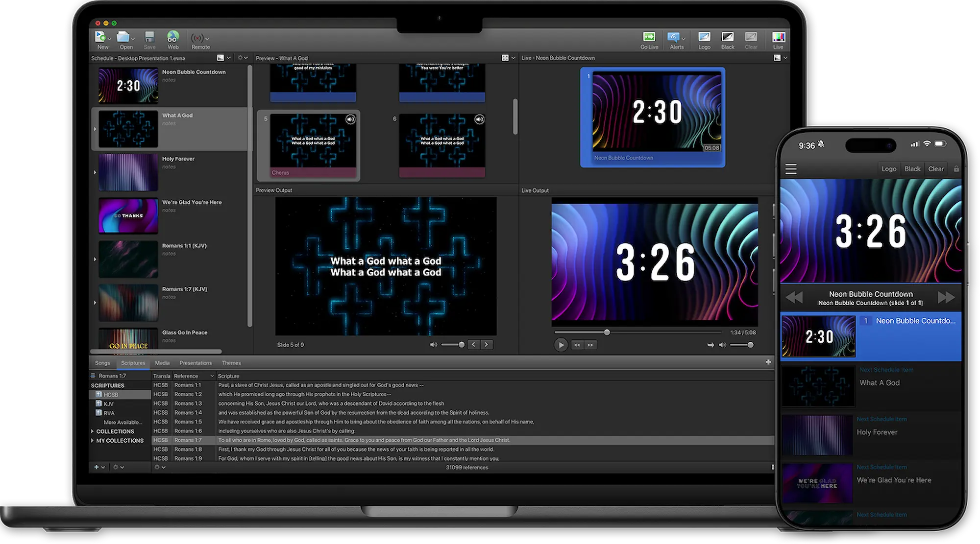 EasyWorship 8 running on Mac